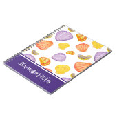 Waterverf Seashells Notitieboek met naam (Linkerzijde)