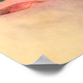 Waterverf Seashells op doorsnede groot Poster (Hoek)