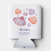 Waterverf Seashells Papieren servetten Blikjeskoeler (Achterkant)