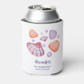 Waterverf Seashells Papieren servetten Blikjeskoeler (Blikje Achterkant)