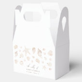 Waterverf Seashells Parels Kust Boho Huwelijk Bedankdoosjes (Geopend)