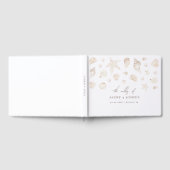Waterverf Seashells Parels Kust Boho Huwelijk Gastenboek (Volledig)