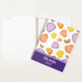 Waterverf Seashells Planner met naam (Display)
