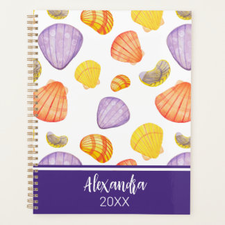 Waterverf Seashells Planner met naam