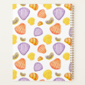 Waterverf Seashells Planner met naam (Achterkant)
