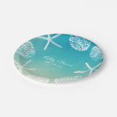 Waterverf Seashells Summer Beach Weddenschap Papieren Bordje (Gekanteld)