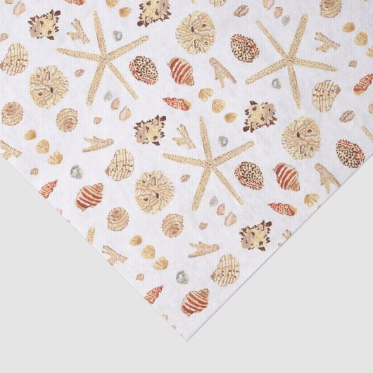 Waterverf Seashells Tissuepapier (Detail)