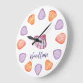 Waterverf Seashells Wall Clock Grote Klok (Hoek)