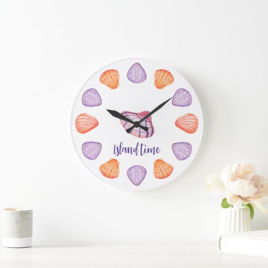 Waterverf Seashells Wall Clock Grote Klok (Huis)