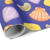 Waterverf Seashells Wrapping Paper Cadeaupapier (Rol Hoek)