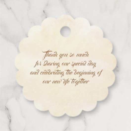 Waterverf Seaside bruiloft dank u Bedankjes Labels (Achterkant)