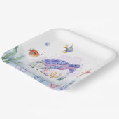 Waterverf Seatrurtle Sealife Papier Borden Papieren Bordje (Gebogen)