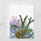 Waterverf Seaweed Beach met Vrijgezellenfeest Kaart (Achterkant)