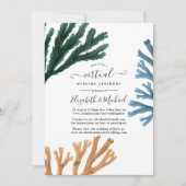 Waterverf Seaweed Beach Online Virtual Wedding Kaart (Voorkant)