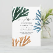 Waterverf Seaweed Beach Thed Weddenschap Update Kaart (Staand voorkant)