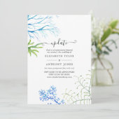 Waterverf Seaweed Beach Thed Weddenschap Update Kaart (Staand voorkant)