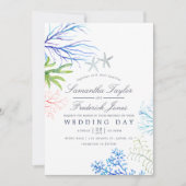 Waterverf Seaweed Beach Threadding Kaart (Voorkant)