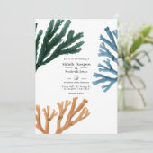 Waterverf Seaweed Beach Threadding Kaart (Staand voorkant)