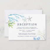 Waterverf Seaweed Beach Weddenschap Kaart (Voorkant)