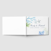 Waterverf Seaweed Beach Wedding Gastenboek (Volledig)