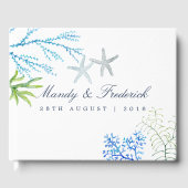 Waterverf Seaweed Beach Wedding Gastenboek (Voorkant)