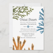 Waterverf Seaweed Virtual Vrijgezellenfeest Kaart (Voorkant)