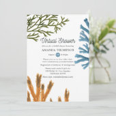 Waterverf Seaweed Virtual Vrijgezellenfeest Kaart (Staand voorkant)