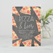 Waterverf Segment | Pizza & Beer Housewarming Part Kaart (Staand voorkant)