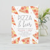 Waterverf Segment | Pizza & Beer Housewarming Part Kaart (Staand voorkant)