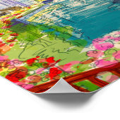 Waterverf Seine River France Travel Poster (Hoek)