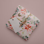 Waterverf seizoensgebonden bloemenkerst elegant inpakpapier vel