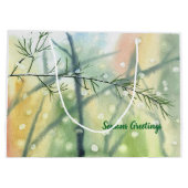 Waterverf Seizoensgebonden Gift Bag Groot Cadeauzakje (Achterkant)