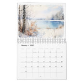 Waterverf seizoensgebonden wandkalender kalender (Feb 2027)
