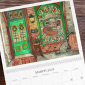 Waterverf seizoensgebonden winkelpuien elk jaar ku kalender