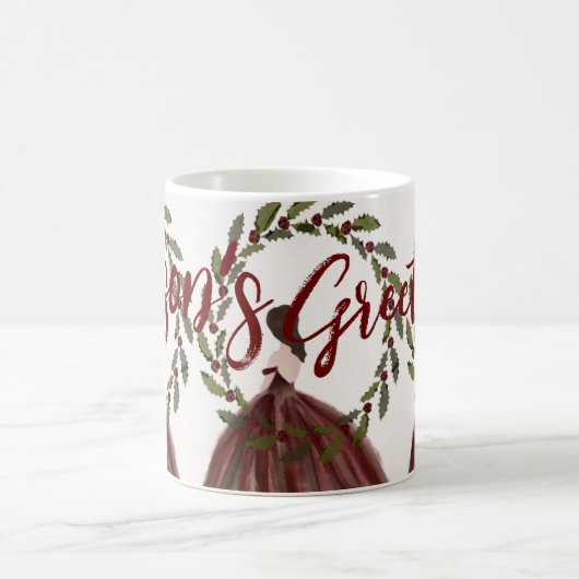 Waterverf Seizoensgroeten Koffiemok (Center)