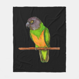 Waterverf Senegal parrot Fleece Deken