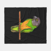 Waterverf Senegal parrot Fleece Deken (Voorkant (Horizontaal))