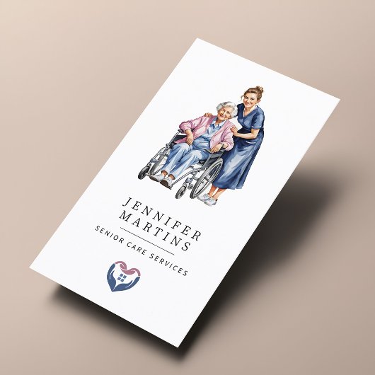 Waterverf Senior Care Services QR Code Visitekaartje