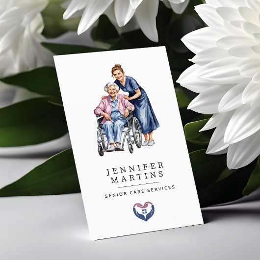 Waterverf Senior Care Services QR Code Visitekaartje