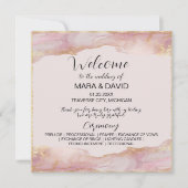 Waterverf Seraphina Roze en Gouden Huwelijksprogra (Voorkant)