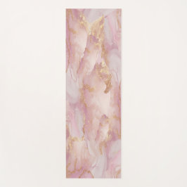 Waterverf Seraphina roze en gouden yogamat