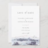 Waterverf Serene Landscape Save the Date Photo Kaart (Voorkant)