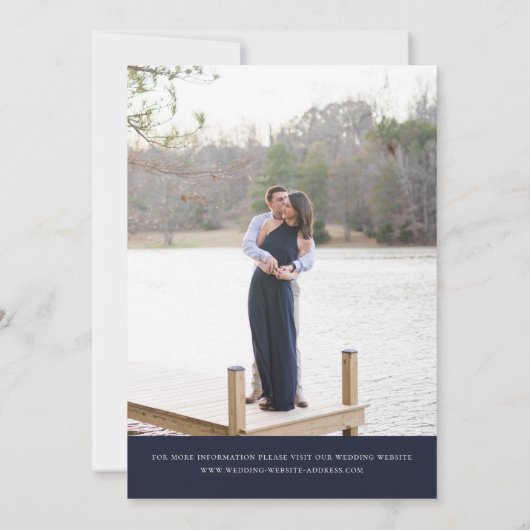 Waterverf Serene Landscape Save the Date Photo Kaart (Achterkant)