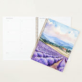 Waterverf serene lavendelvelden planner (Display)