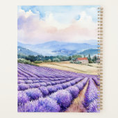 Waterverf serene lavendelvelden planner (Achterkant)