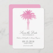 Waterverf Serene Palm Tree | Datum opslaan Save The Date (Voorkant / Achterkant)