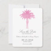 Waterverf Serene Palm Tree | Datum opslaan Save The Date (Voorkant)
