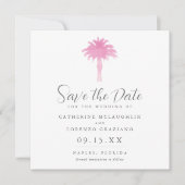 Waterverf Serene Palm Tree | Datum opslaan Save The Date (Voorkant)