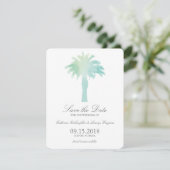 Waterverf Serene Palm Tree | Datum opslaan Save The Date (Staand voorkant)