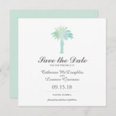 Waterverf Serene Palm Tree | Datum opslaan Save The Date (Voorkant / Achterkant)